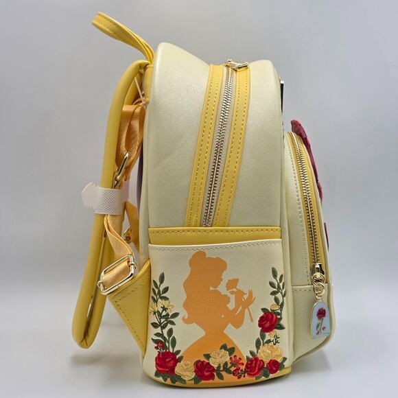 Loungefly Disney Beauty and The Beast Enchanted Rose Shimmer Mini Backpack New main image 6